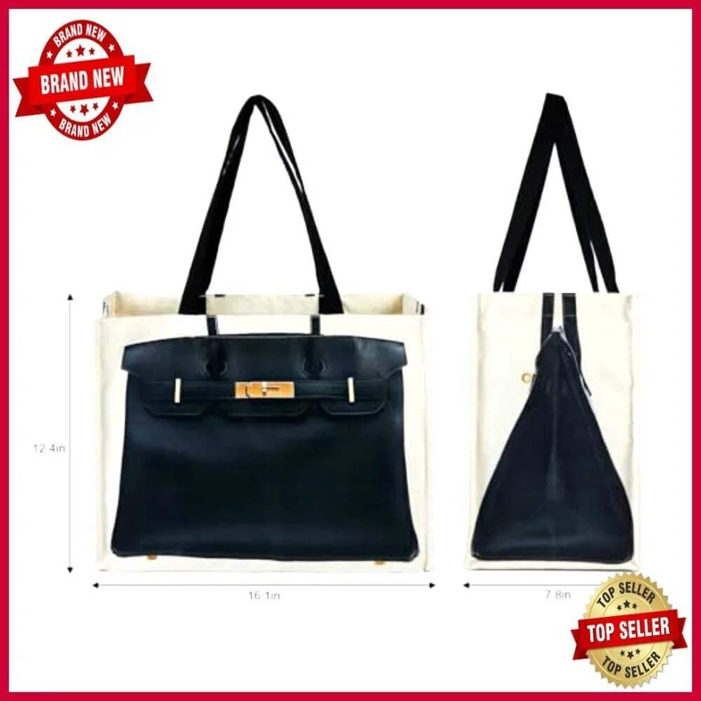 Large Canvas Tote Bag Foldable Everyday Carryall Spacious Handbag